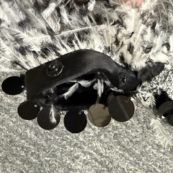 St. John Jacket Women 2 Gray Feathers Bazer Beaded Preppy Business Elegant USA - Picture 6 of 11